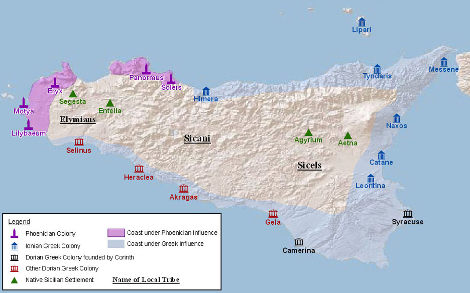 Greek and Phoenician Colonies in Sicily