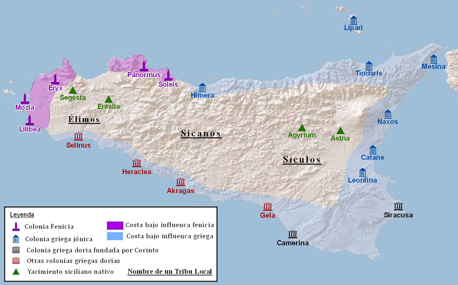 Las Colonias Fenicias y Griegas de Sicilia
