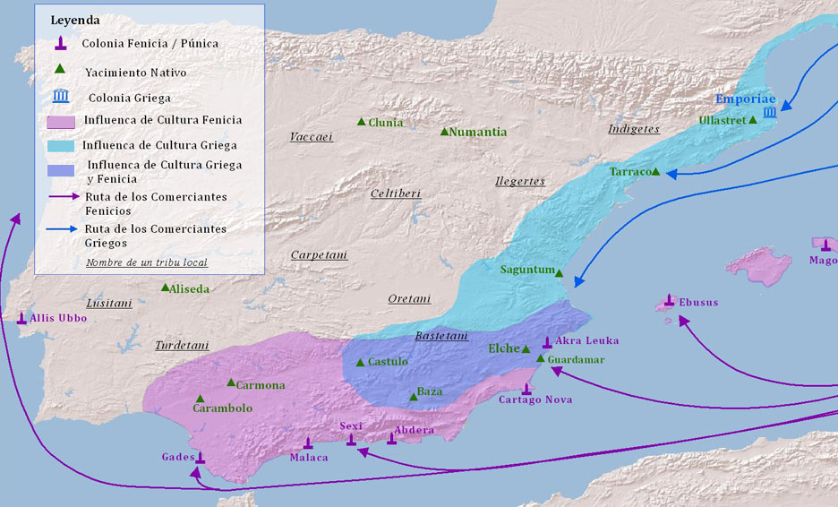 Las Colonias Fenicias y Griegas de Iberia
