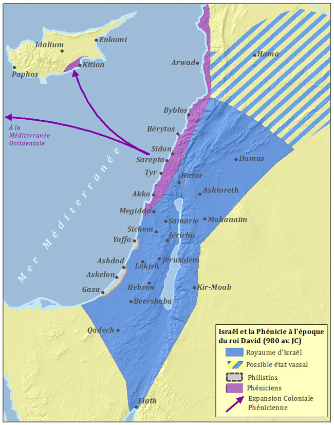 Israël et la Phénicie Antique carte