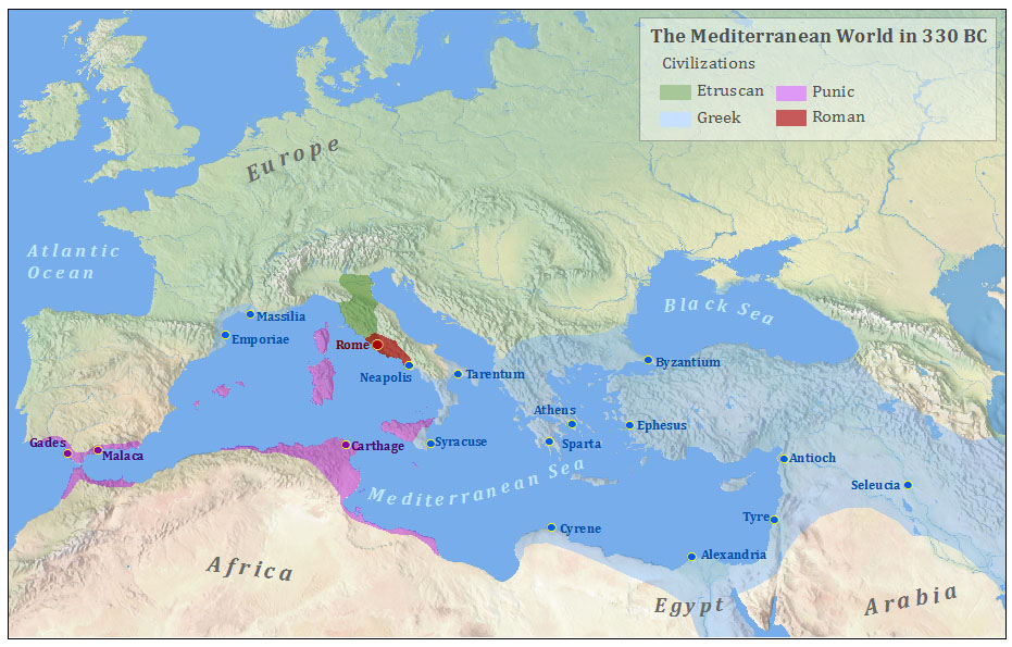 Ancient Mediterranean Sea Map
